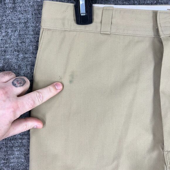 Dickies Pants Mens 32 Beige Chino Workwear Vintage 80s USA Skater Punk - Picture 5 of 8